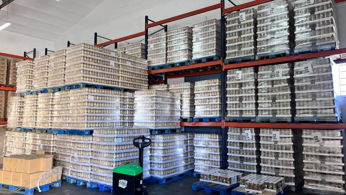 Alimentos recogidos por el Banco de Alimentos de Badajoz