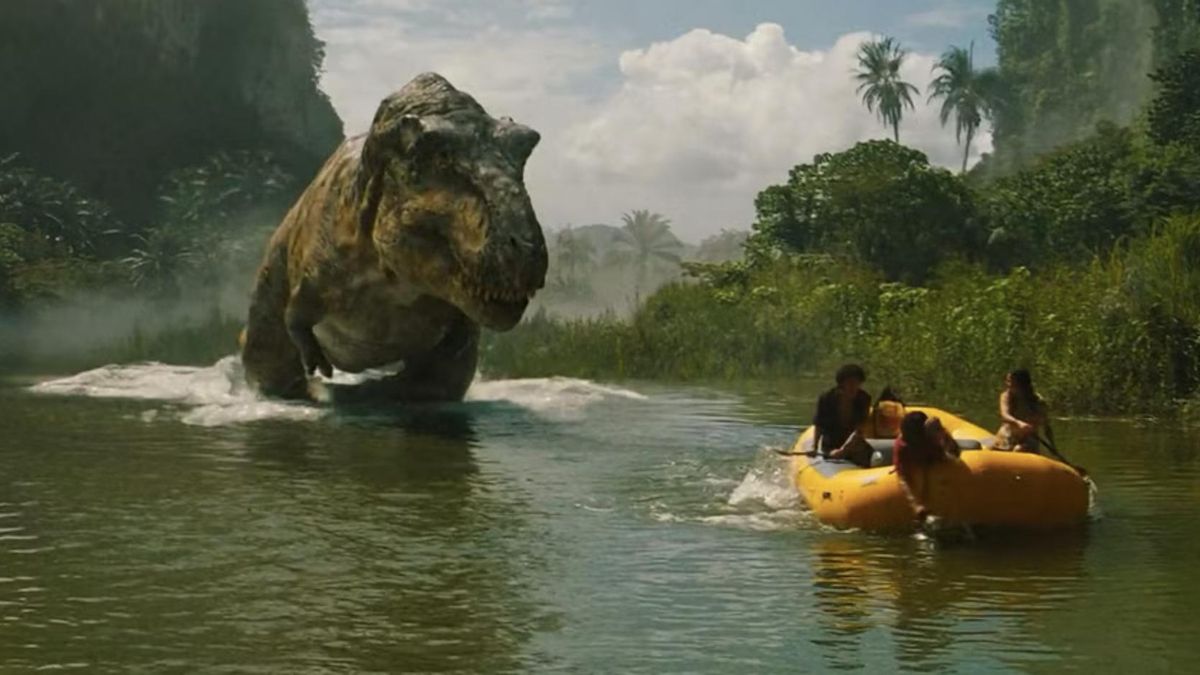En la película el TRex es incapaz de destrozar una lancha