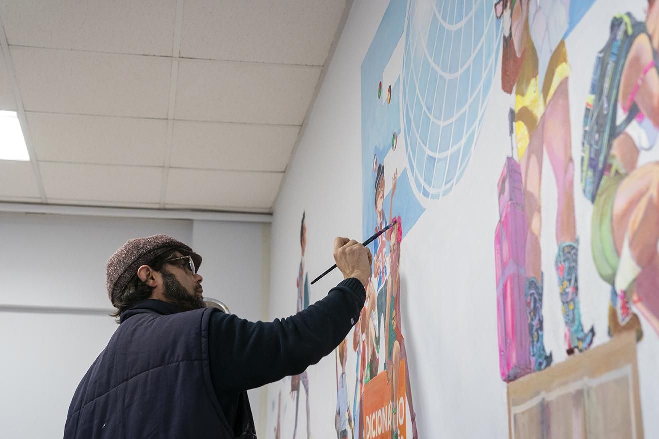 Detalles de la obra unos días antes de su finalización.