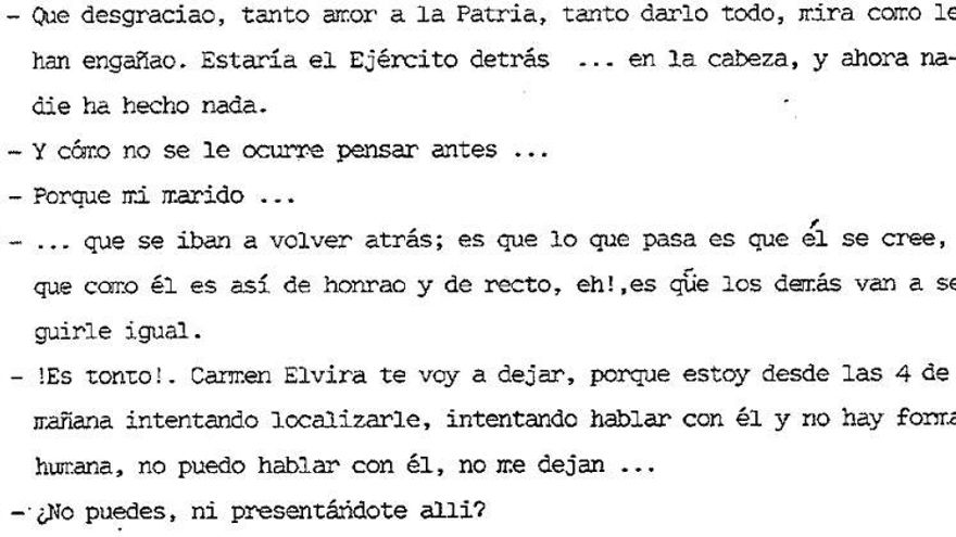 Las llamadas de la mujer de Tejero el 23F: "El Ejército estaba detrás y le han dejado tirado como una colilla, es un desgraciao"