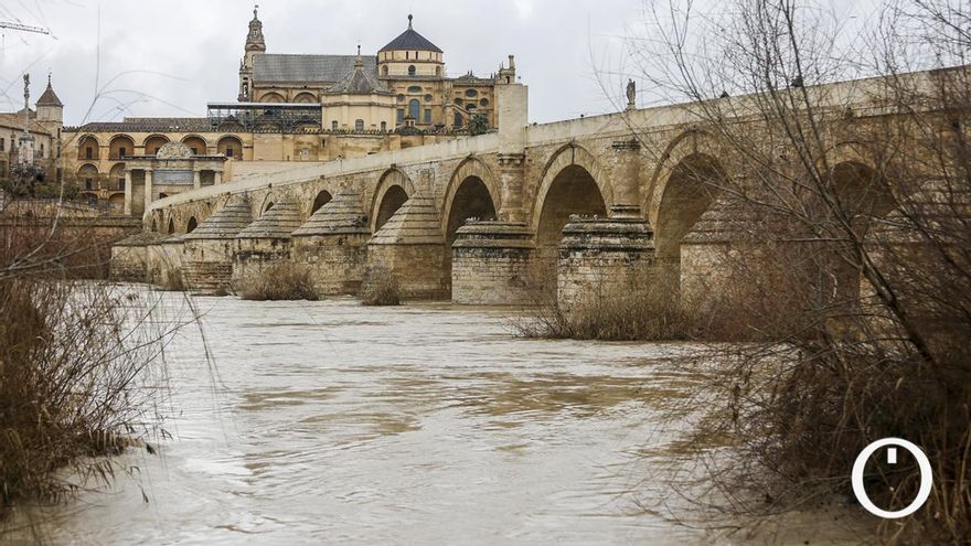 La crecida del río Guadalquivir a su paso por Córdoba