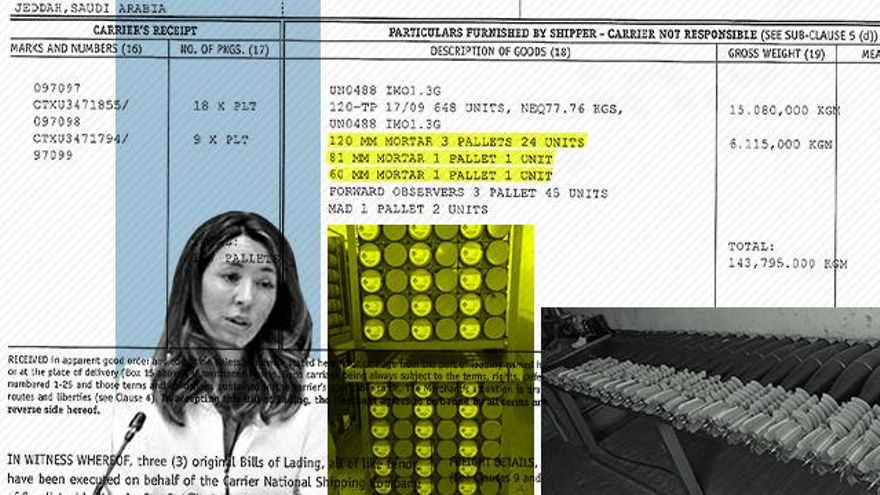 El Gobierno ocultó al Congreso y a la ONU la exportación de más de un centenar de morteros a Arabia Saudí en 2018
