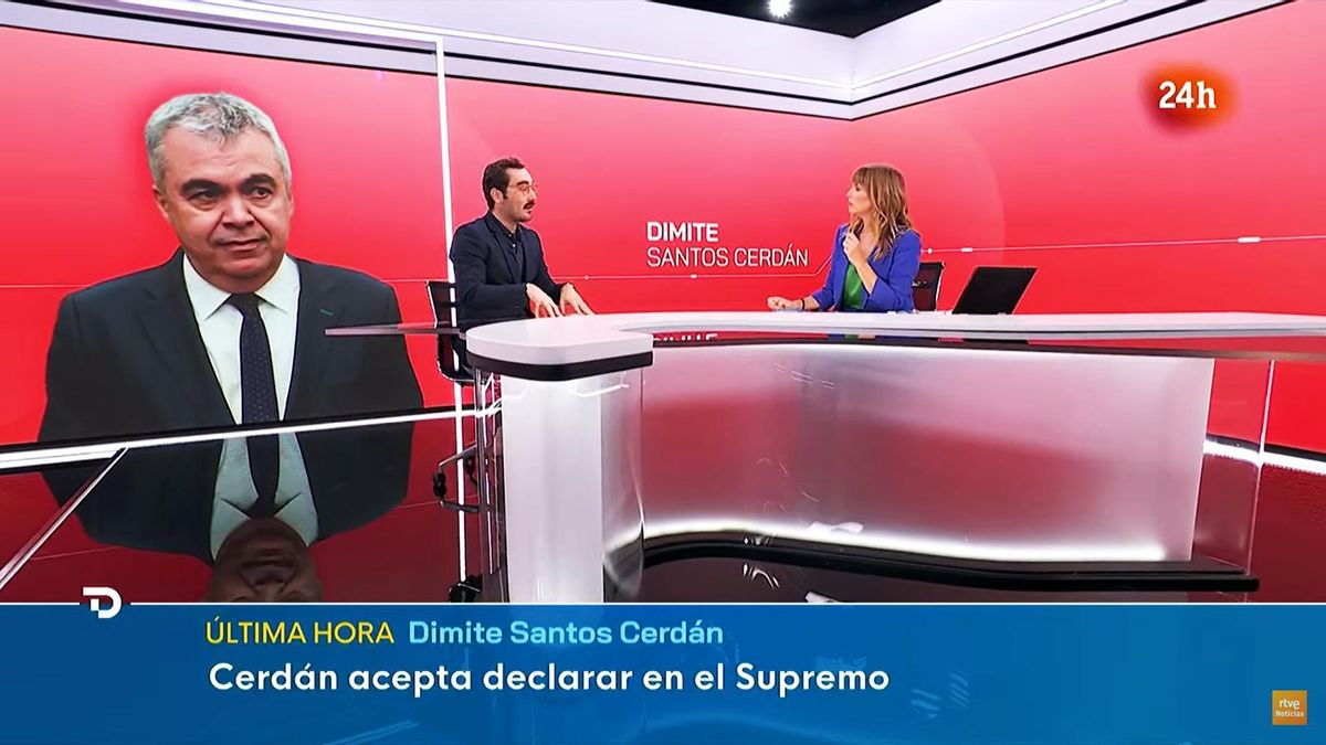 Especial informativo de TVE por la dimisión de Santos Cerdán