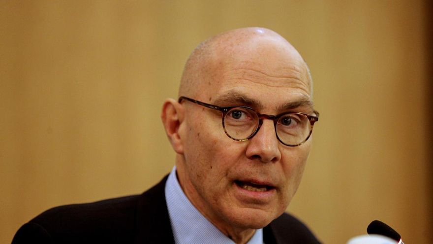El Alto Comisionado de Naciones Unidas para los Derechos Humanos, Volker Turk, durante una rueda de prensa en la capital de Líbano, Beirut, en enero de 2025.