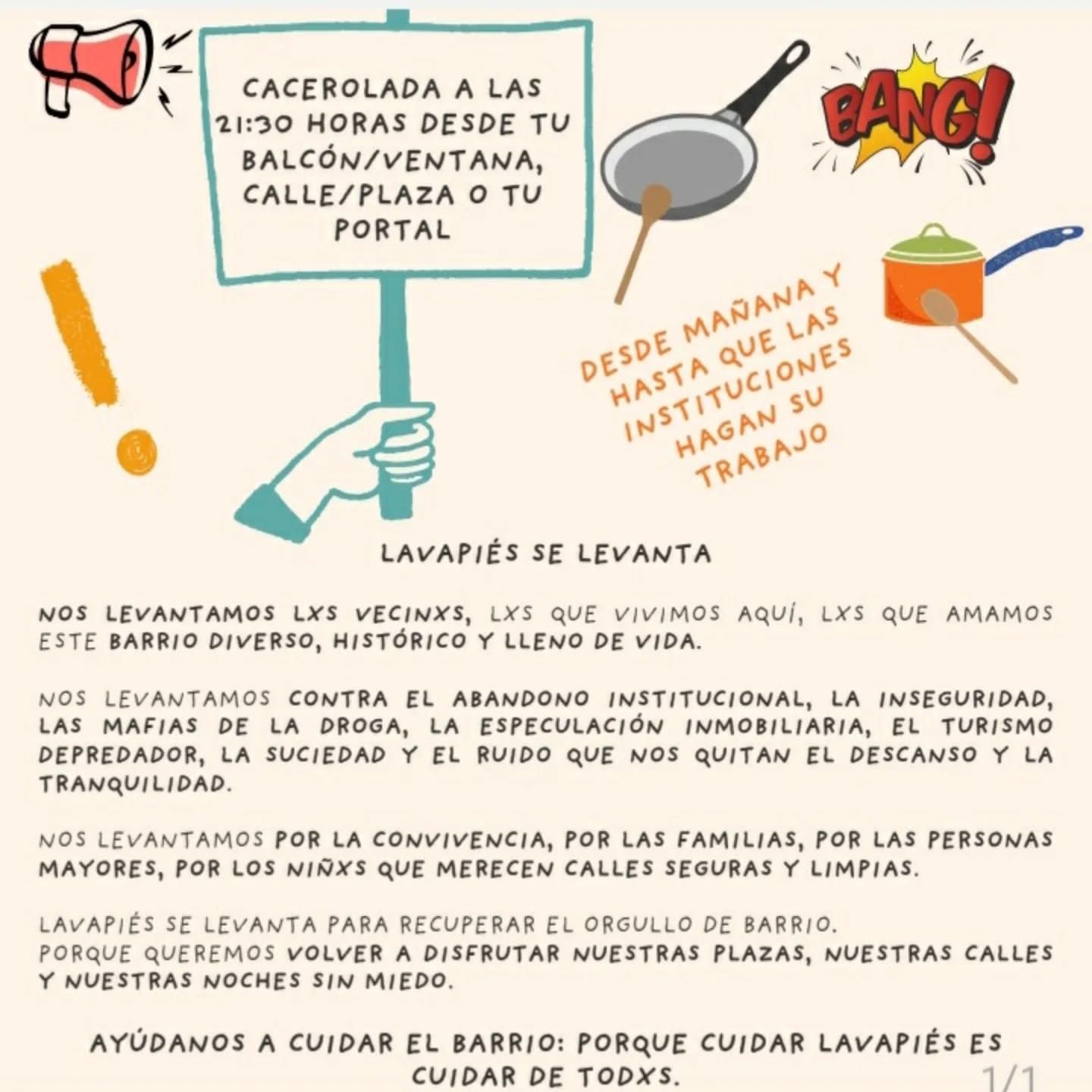 Convoctoria de cacerolada