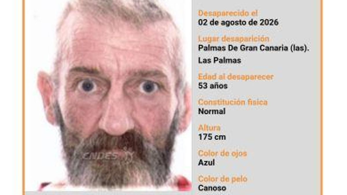 La Policía Nacional pide ayuda para encontrar a un hombre de 53 años desaparecido en Gran Canaria