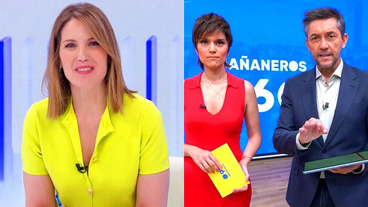 Silvia Intxaurrondo en 'La hora de La 1', y Javier Ruiz junto a Miriam Moreno en 'Mañaneros 360'