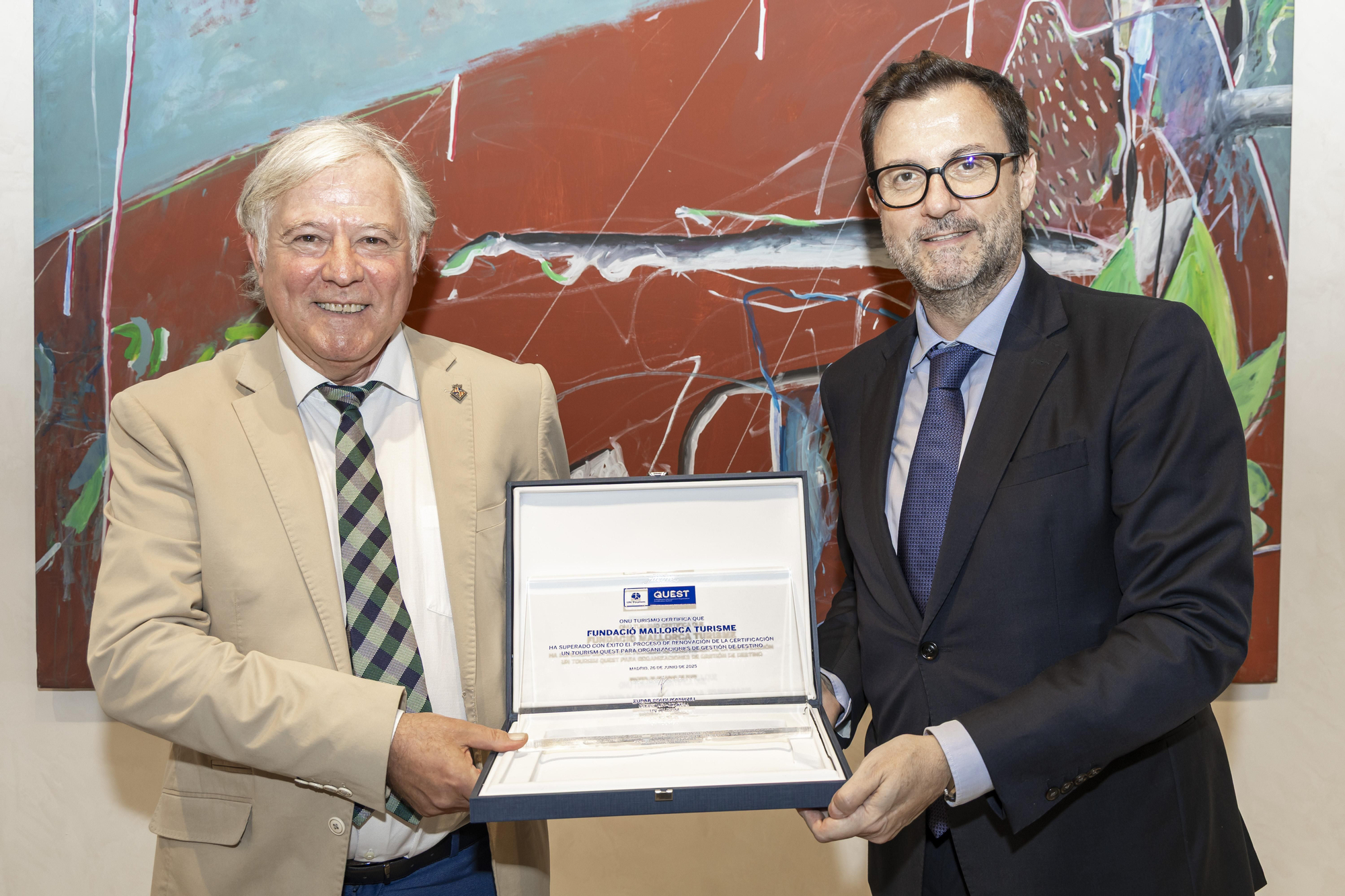 Entrega de la certificación UN Tourism QUEST de la ONU a la Fundación Turismo Responsable de Mallorca