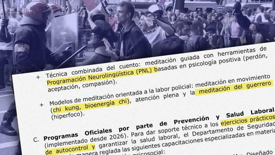 Autocontrol, mindfulness, pseudoterapias y "costumbres islámicas": qué enseña la Ertzaintza a sus antidisturbios