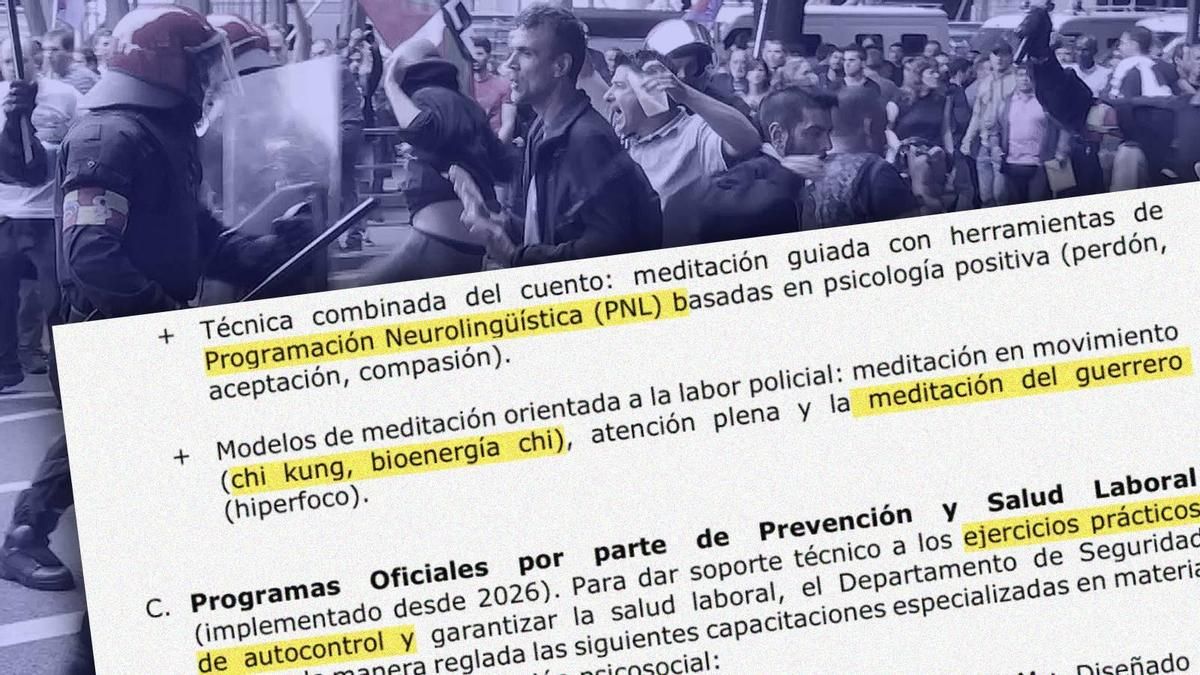 Autocontrol, mindfulness, pseudoterapias y "costumbres islámicas": qué enseña la Ertzaintza a sus antidisturbios