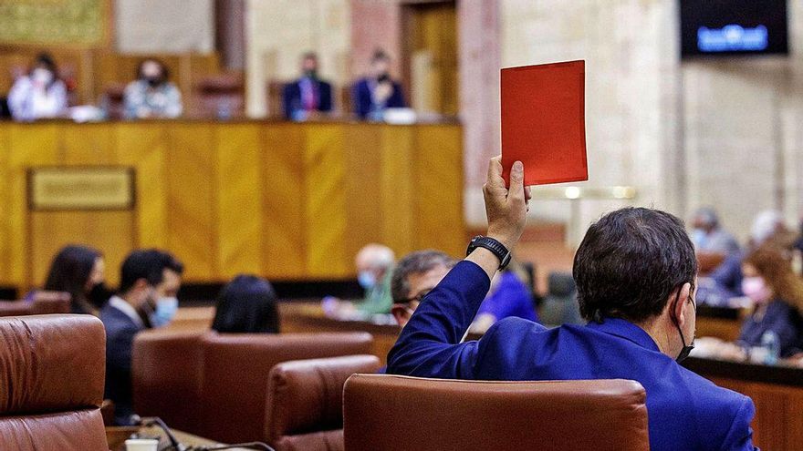 Votación el miércoles en el Parlamento andaluz.