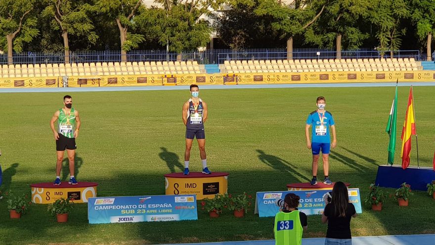 Víctor Román, campeón de España Sub23 en lanzamiento de jabalina