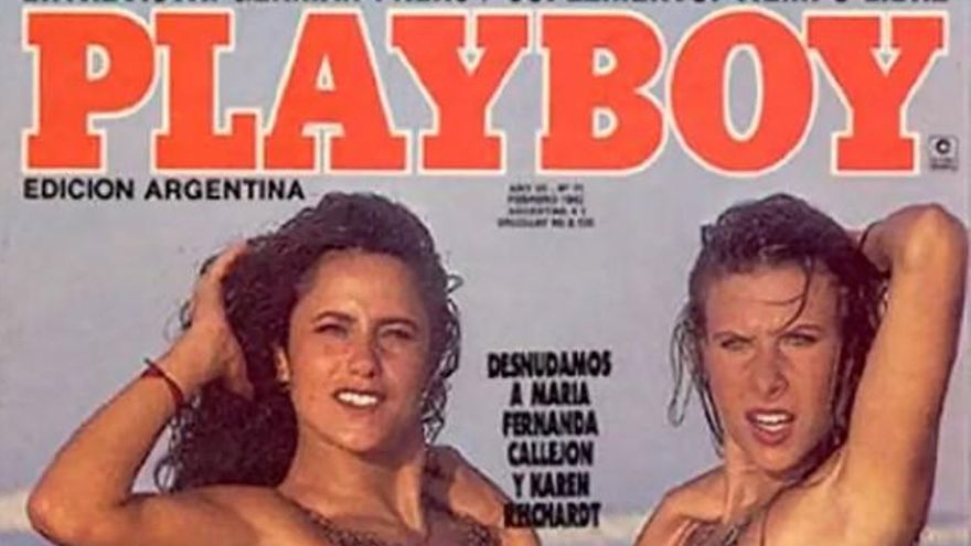 Karen Reichardt en Playboy junto a María Fernanda Callejón en 1992