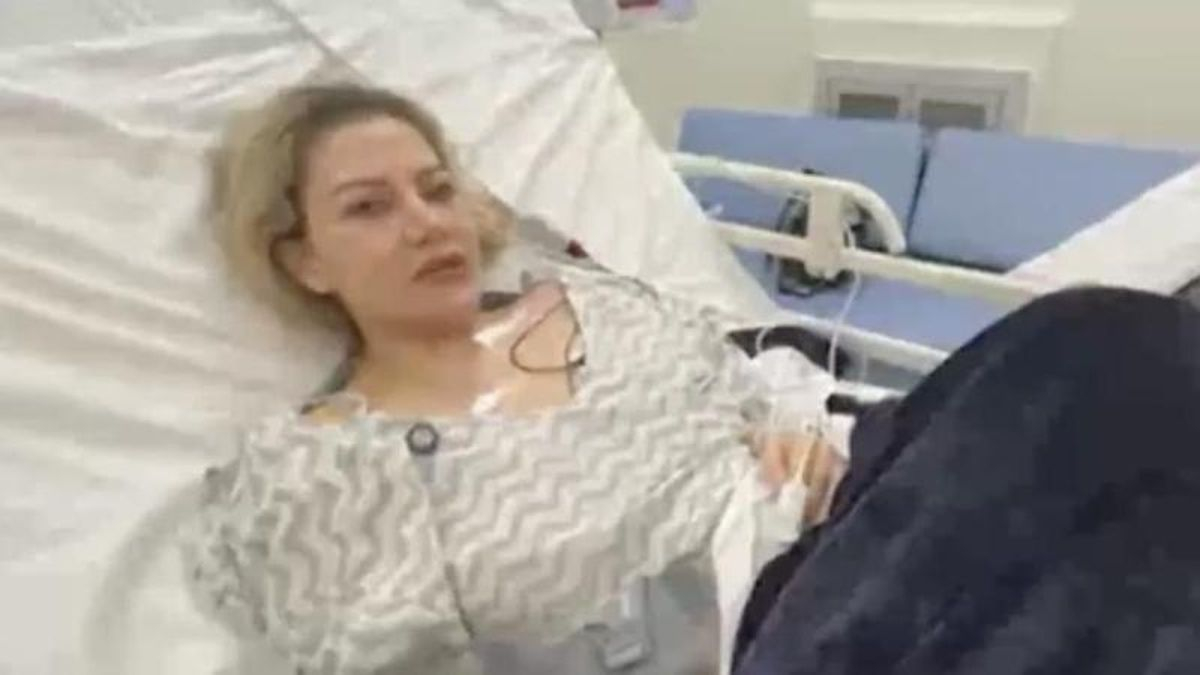 Nadia Beller, este martes al hablar desde el hospital luego de ser atacada por supuestos sicarios.