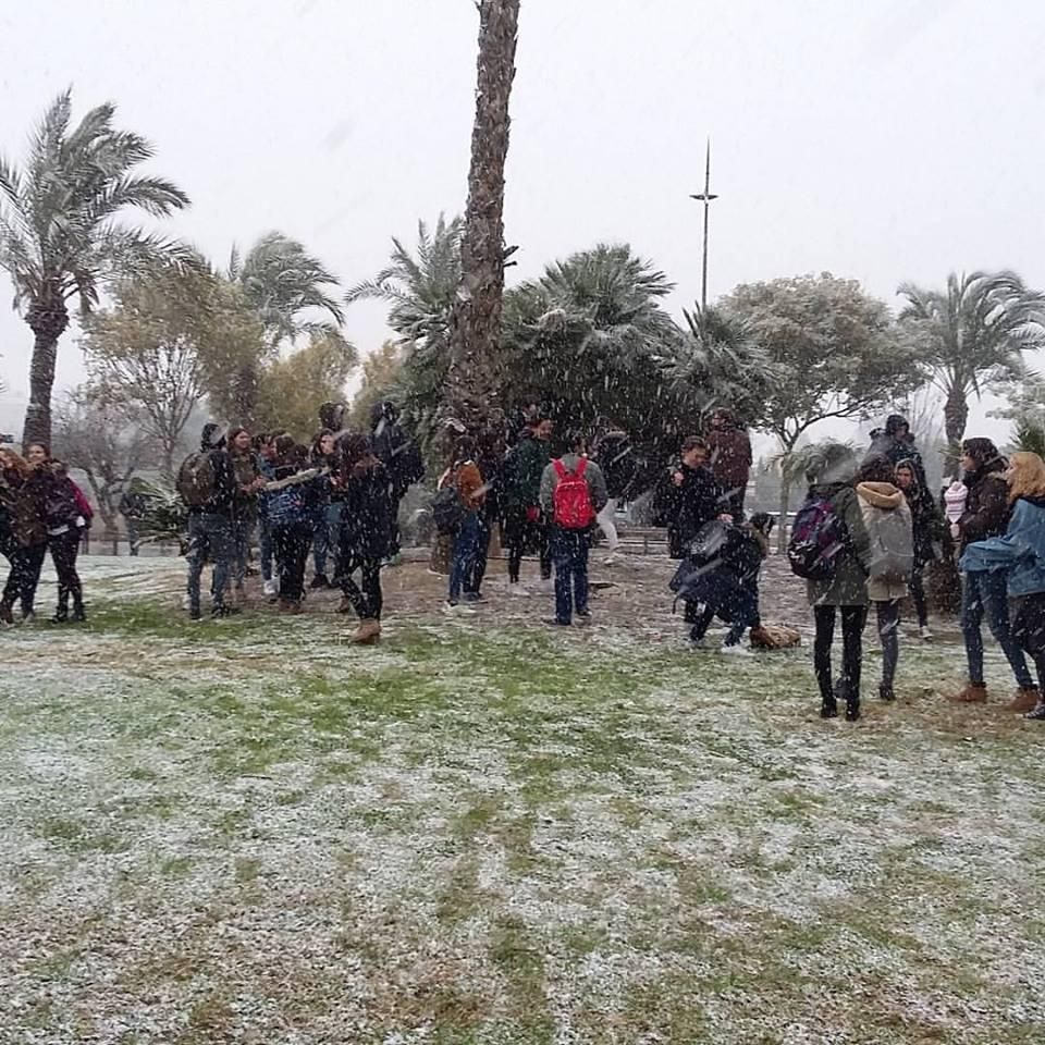 Murcia, bajo la nieve