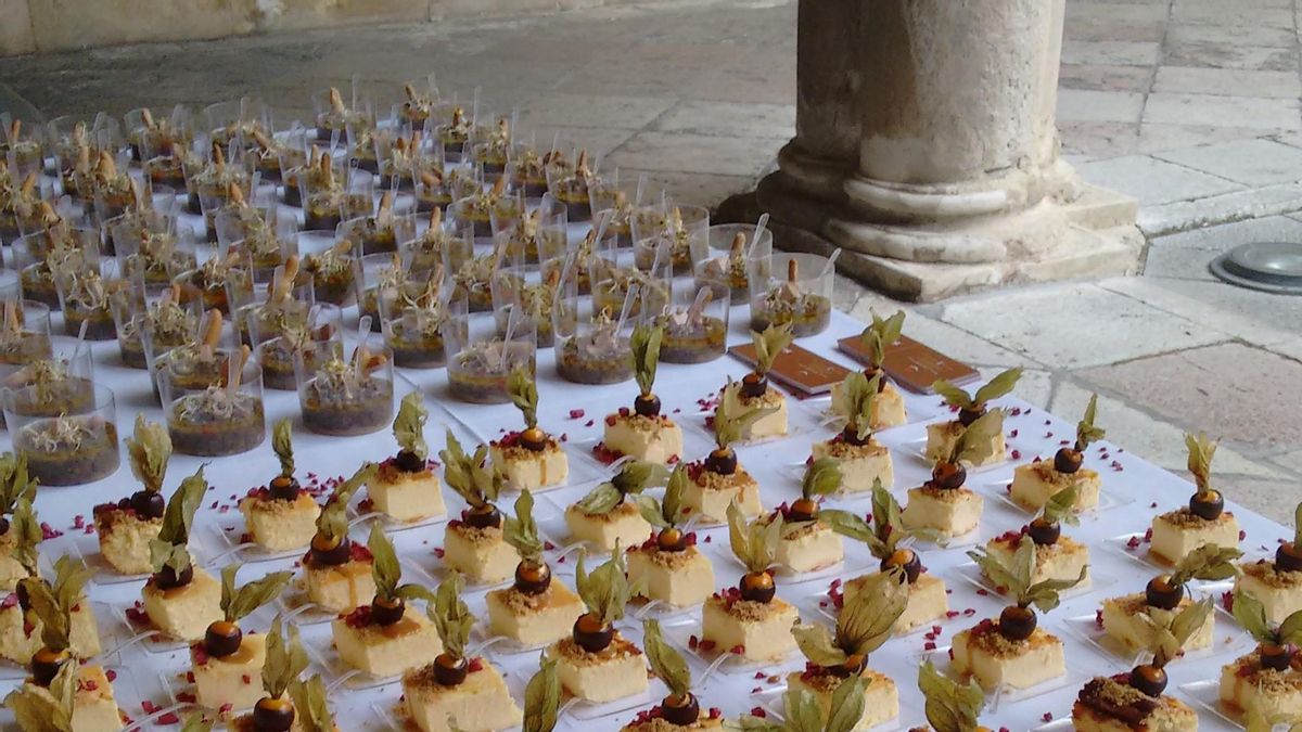 Bocados gastronómicos elaborados con Productos de León, en la sede de la Diputación, archivo.