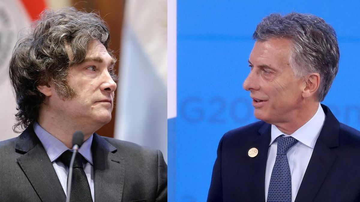 Javier Milei y Mauricio Macri.