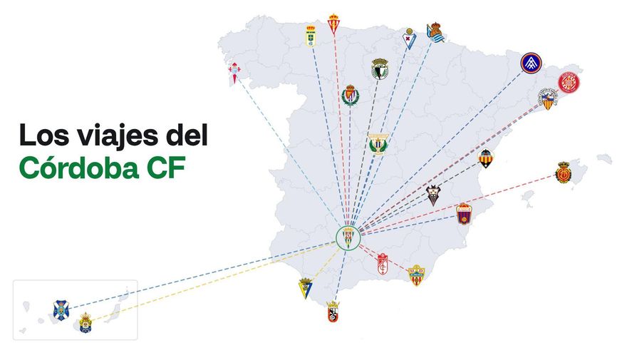 Los viajes del Córdoba CF: así son sus 21 salidas para la próxima temporada