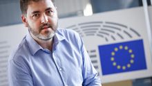 El eurodiputado del PSOE Jonás Fernández, en el Parlamento Europeo.