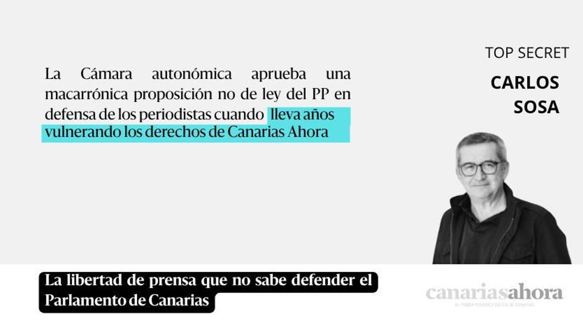 La libertad de prensa que no sabe defender el Parlamento de Canarias