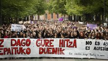 Concentración en Pamplona tras la sentencia de La Manada