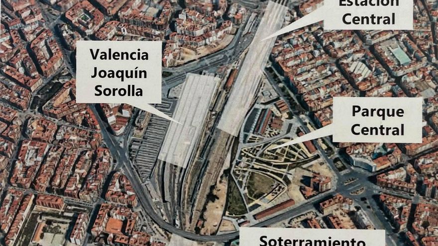 Vista aérea con las diferentes actuaciones a realizar.