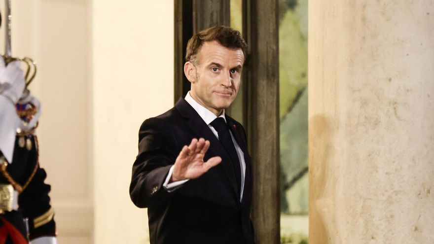 El presidente francés, Emmanuel Macron, en el Palacio del Elíseo en París.