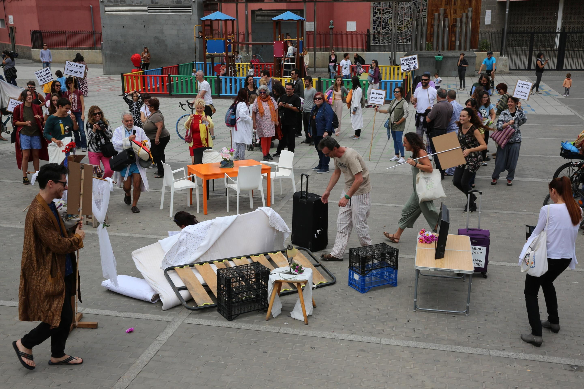 Marcha en Guanarteme para protestar por la turistificación