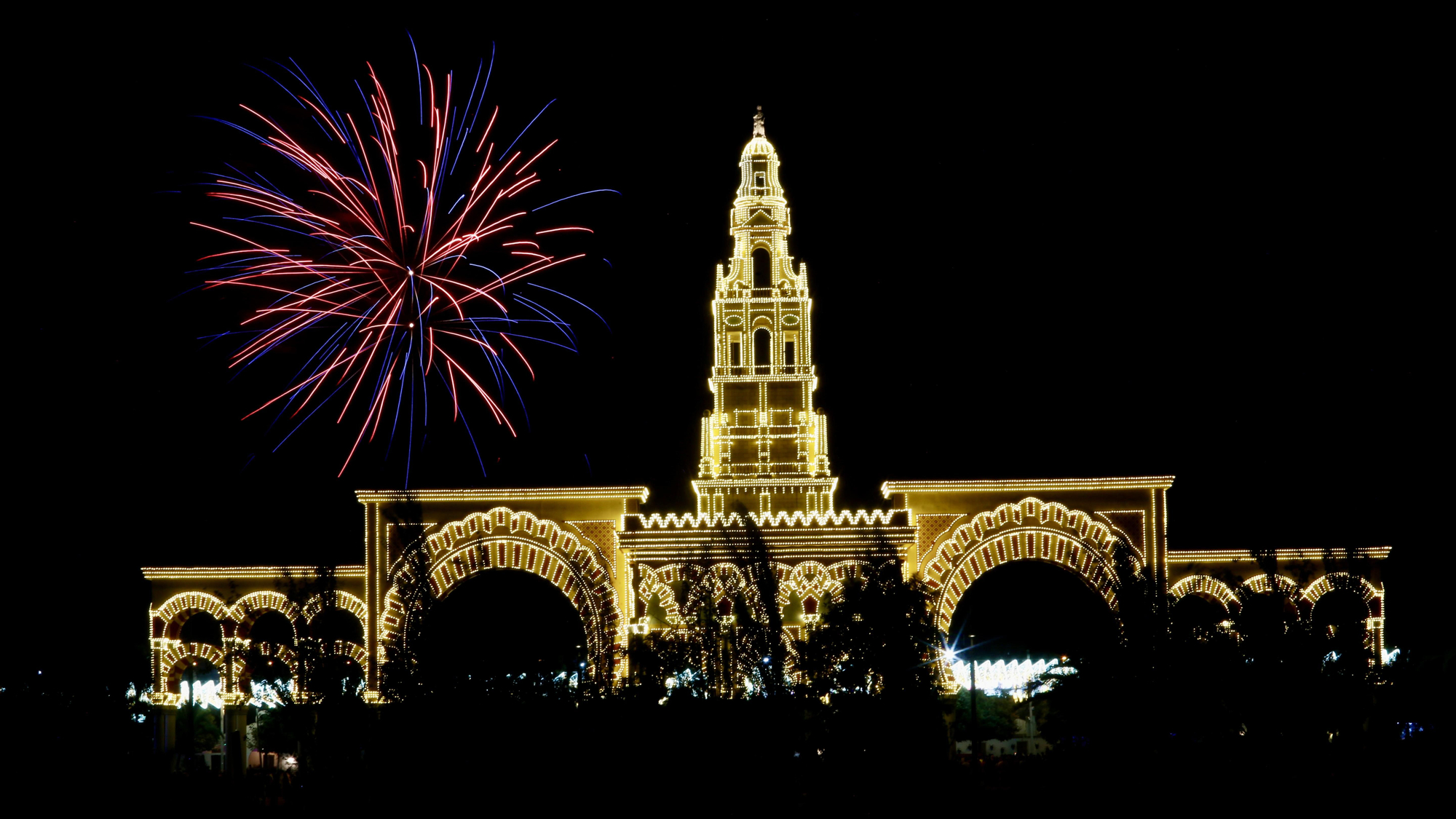 Comienzo de la feria 2026 y fuegos artificiales