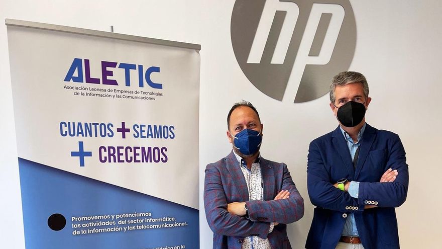 Lucio Fuertes, de Aletic, y Miguel Ángel Turrado, de HP SCDS.