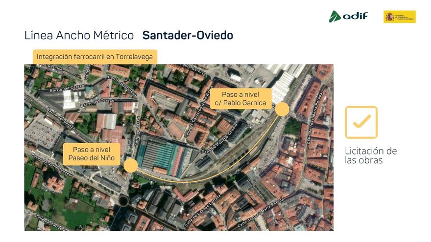 Adif licita las obras de construcción del soterramiento de Torrelavega por 128,6 millones de euros
