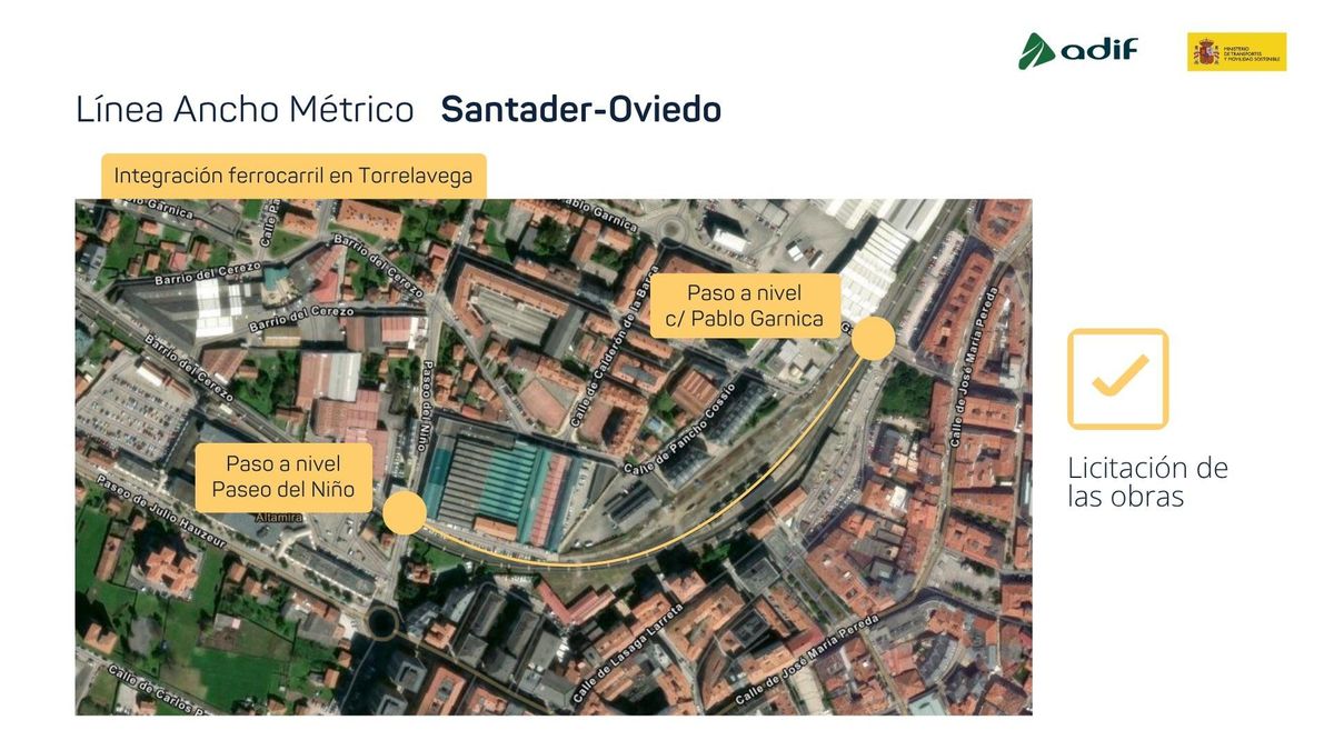 Adif licita la consultoría para el control de la ejecución del proyecto de soterramiento de Torrelavega por 5,7 millones