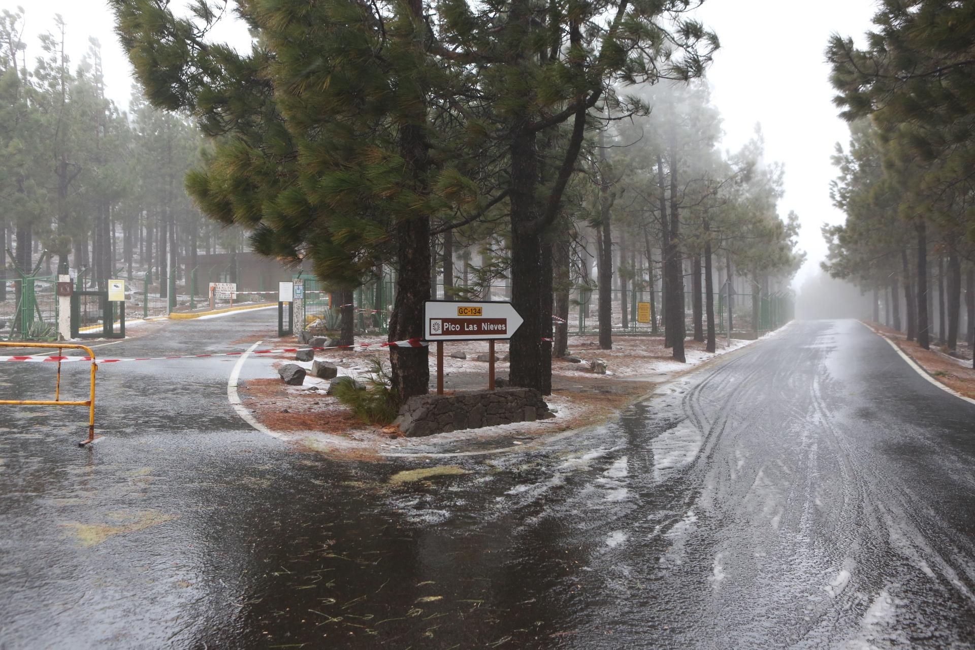 Primera nevada de Gran Canaria en 2016.