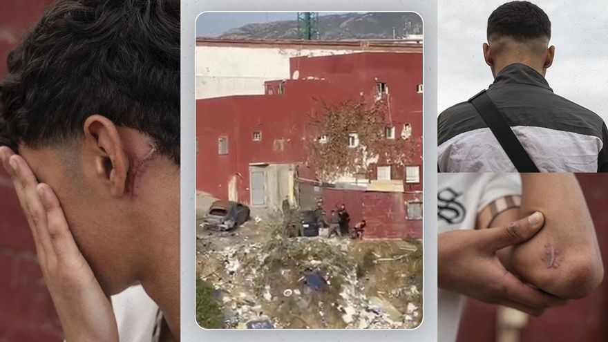 Reconstrucción de uno de los vídeos de palizas de militares a migrantes en Ceuta: "Dormíamos y nos despertaron a golpes"