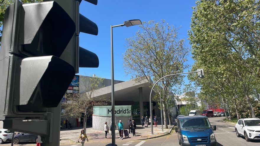 Semáforo apagado en Madrid.