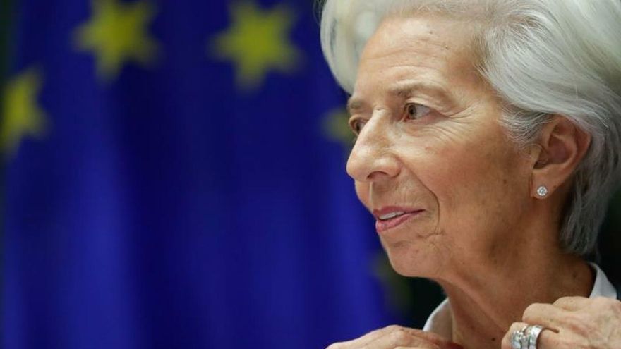 La presidenta del Banco Central Europeo en Bruselas.