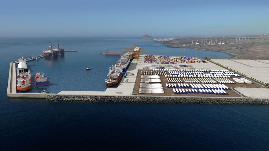 A trámite la concesión administrativa para instalar una central de gas natural e hidrógeno verde en el puerto de Granadilla