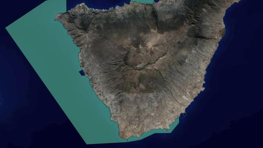 En turquesa, la Zona de Especial Conservación Franja Marina Teno-Rasca.