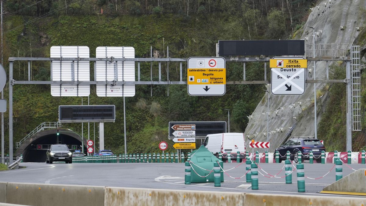Bilbao prepara un dispositivo especial para redistribuir unos 16.000 vehículos al día por el cierre del túnel de Artxanda
