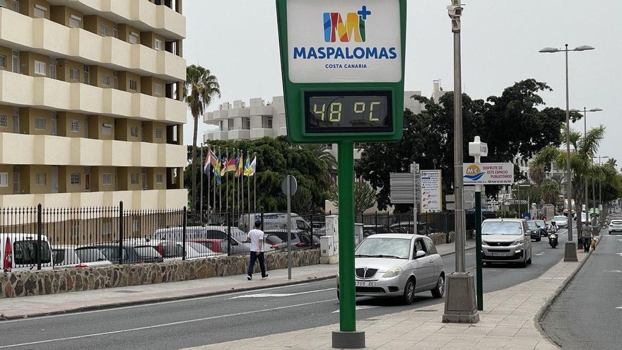 Canarias registra siete de los diez lugares con más calor de España, con 44,5ºC en La Aldea
