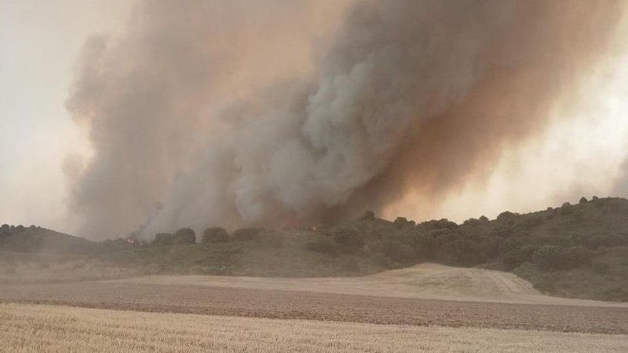 El incendio de Tamarite, en Huesca, se estabiliza y los vecinos desalojados podrán volver a sus casas