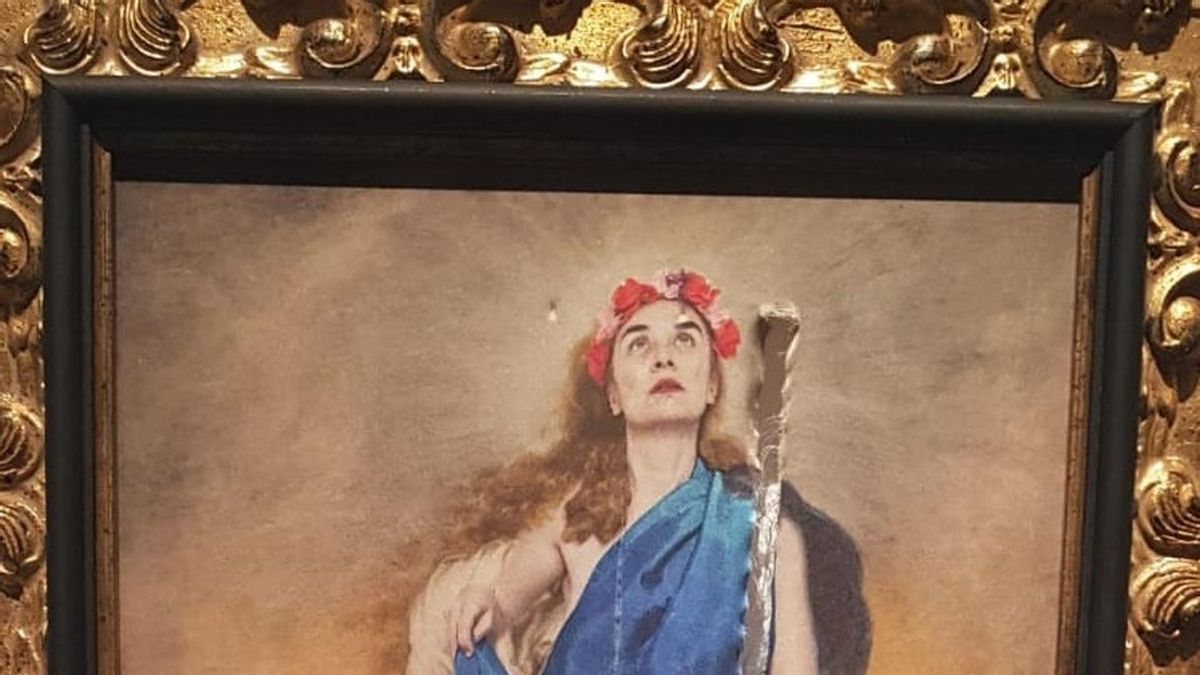La obra atacada de la exposición  'Maculadas sin Remedio'