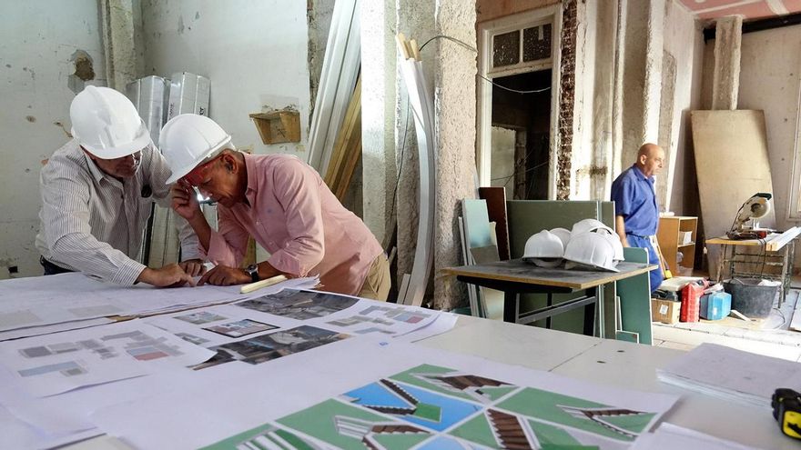 Interior del inmueble en fase de arreglo, en el histórico barrio de El Toscal