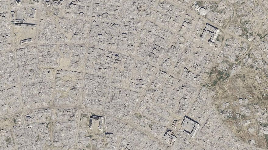 Google Maps actualizó sus imágenes satelitales de Gaza y deja ver la destrucción completa de ciudades