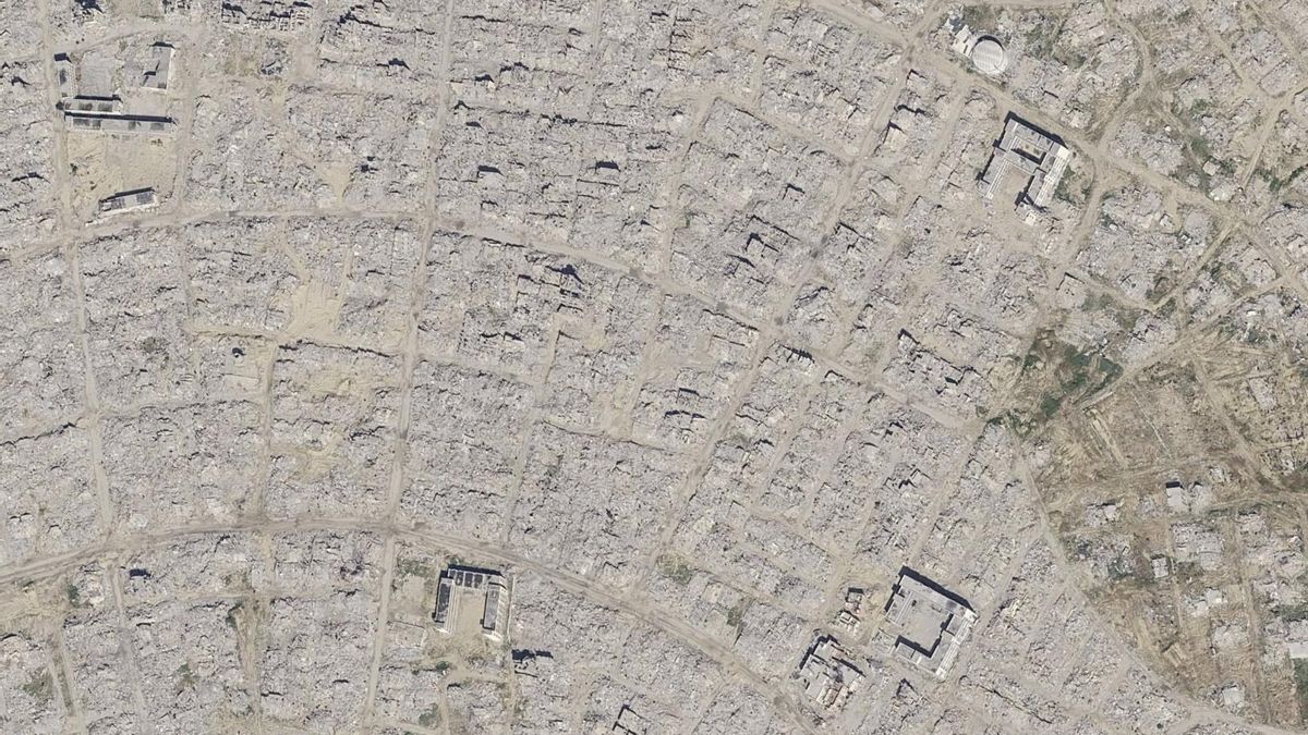 Google Maps actualizó sus imágenes satelitales de Gaza y deja ver la destrucción completa de ciudades