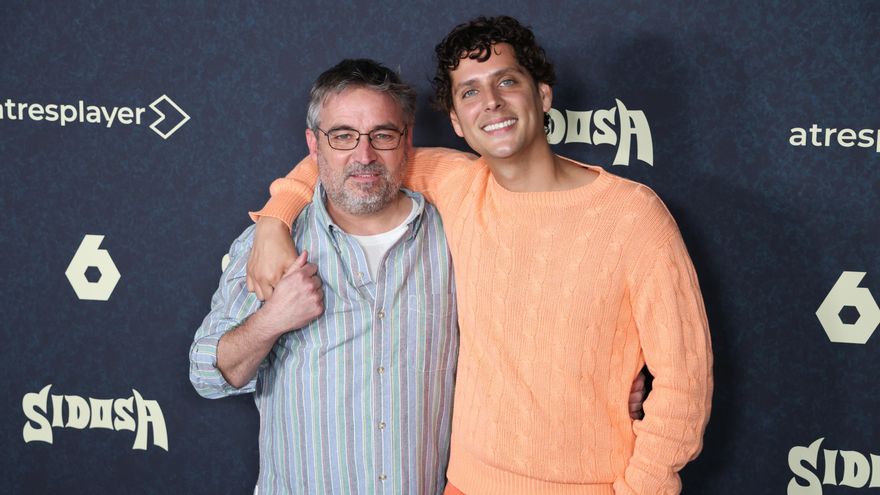 Jordi Évole y Eduardo Casanova, durante el estreno de 'Sidosa'