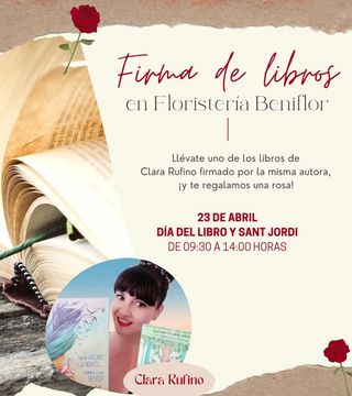 Clara Rufino, firma de libros en La Laguna (Tenerife)
