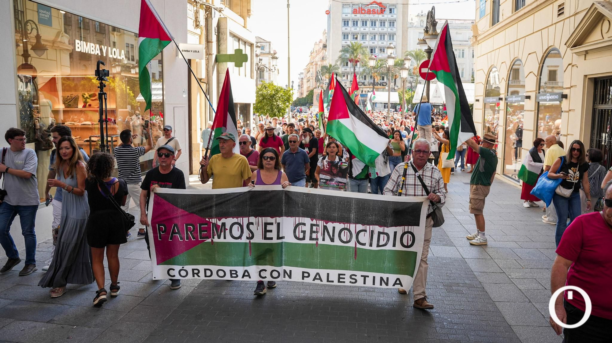 Protesta contra la detención la flotilla que transportaba ayuda hacia Palestina