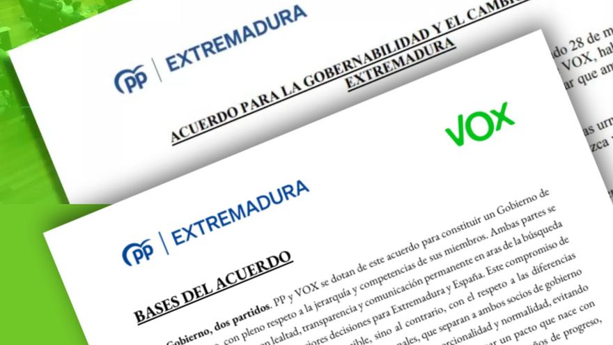 Ahora, con más extrema derecha: el pacto PP-Vox en Extremadura supera al de 2023 en xenofobia y negacionismo