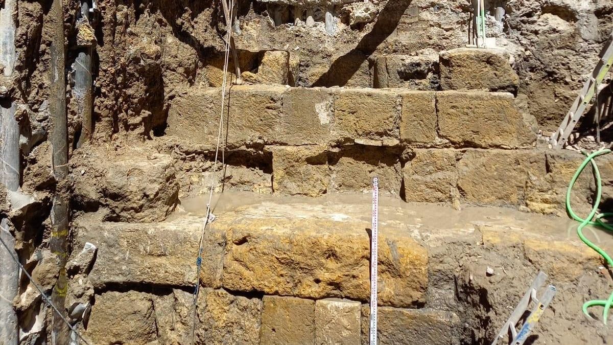Restos de muralla romana recuperados en Sevilla